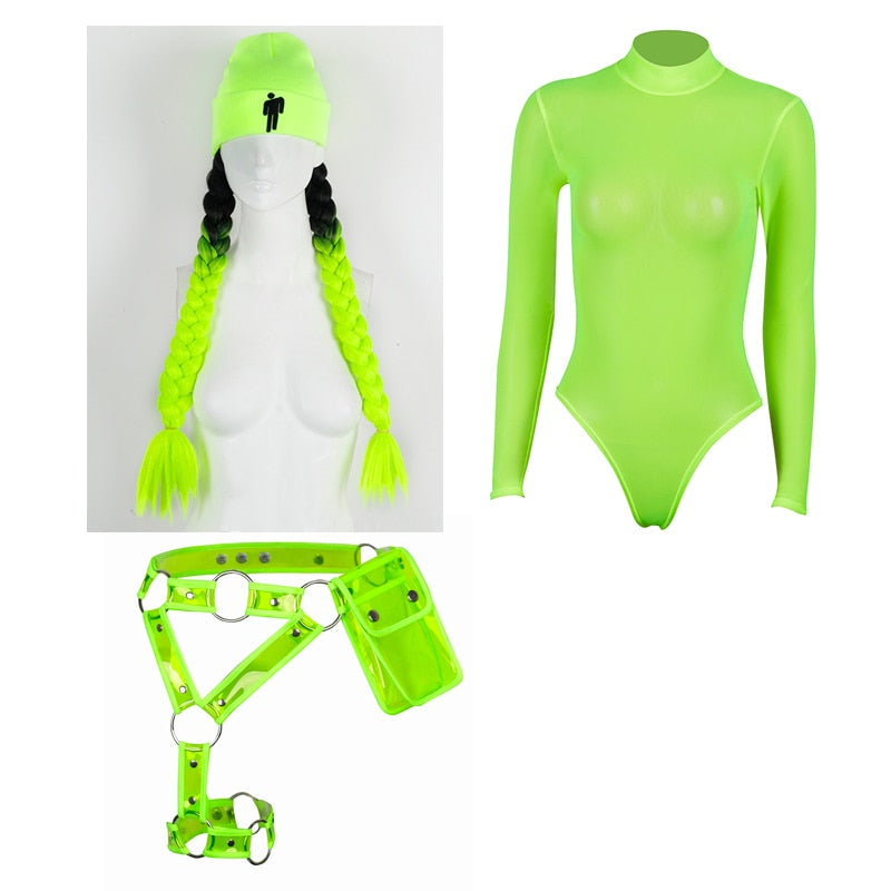 Fierce Neon Green Rave Outfit