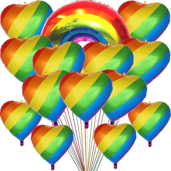 Pride Rainbow Love Foil Balloons