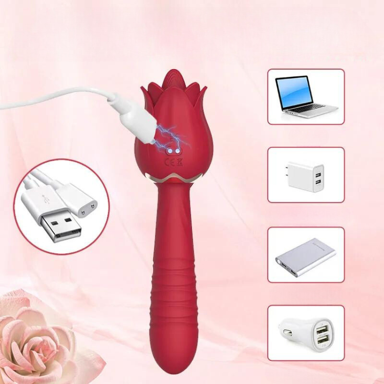 Rosebud Thrill Wand - 3-in-1 Vibrator Queer In The World: The Shop Rosebud Thrill Wand - 3-in-1 Vibrator Queer In The World: The Shop