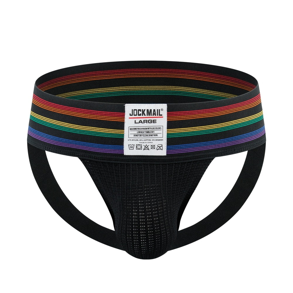 JOCKMAIL Rainbow Wide Waistband Athletic Jockstrap – Queer In The World:  The Shop