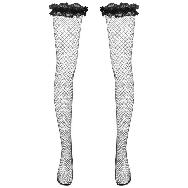 Solid Color Lace Long Tube Stockings Socks