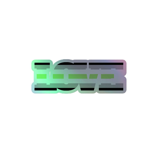 Agender Love Holographic Stickers