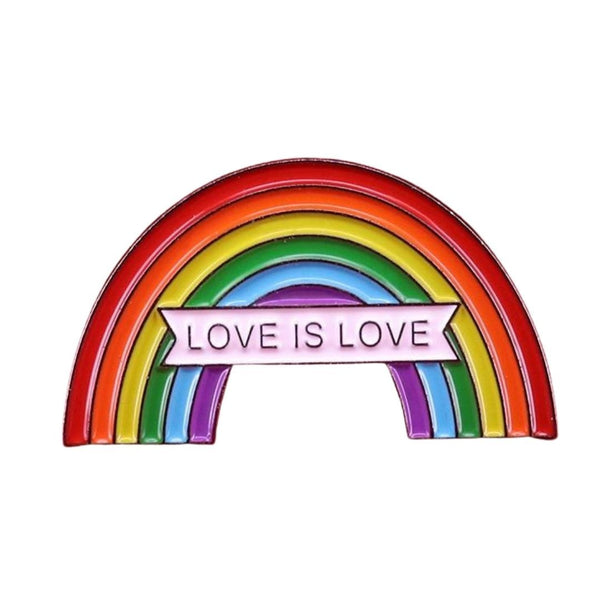  Love Is Love LGBT Enamel Pin by Queer In The World sold by Queer In The World: The Shop - LGBT Merch Fashion
