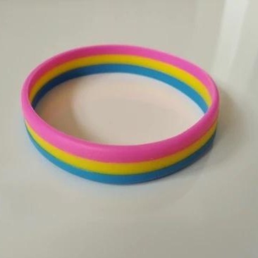  Pansexual Pride Rubber Wristband (Set Of 3) by Queer In The World sold by Queer In The World: The Shop - LGBT Merch Fashion