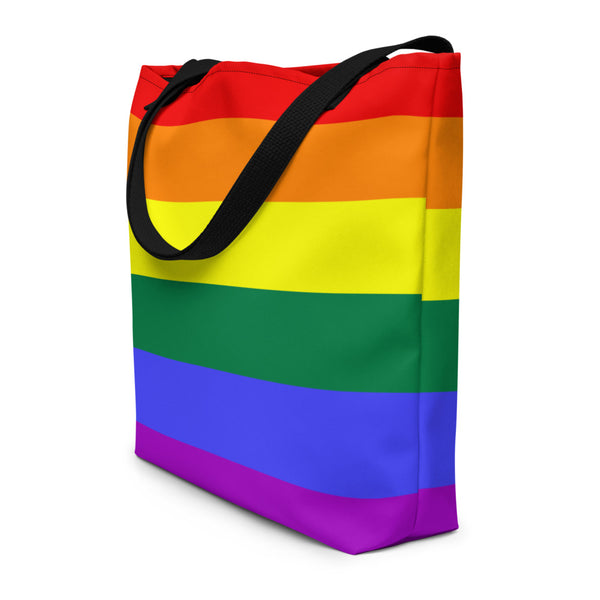 Black Gay Pride Extra Large Tote Bag by Queer In The World Originals sold by Queer In The World: The Shop - LGBT Merch Fashion