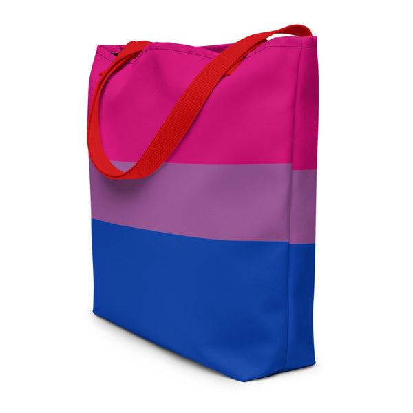 Red Bisexual Pride Extra Large Tote Bag by Queer In The World Originals sold by Queer In The World: The Shop - LGBT Merch Fashion
