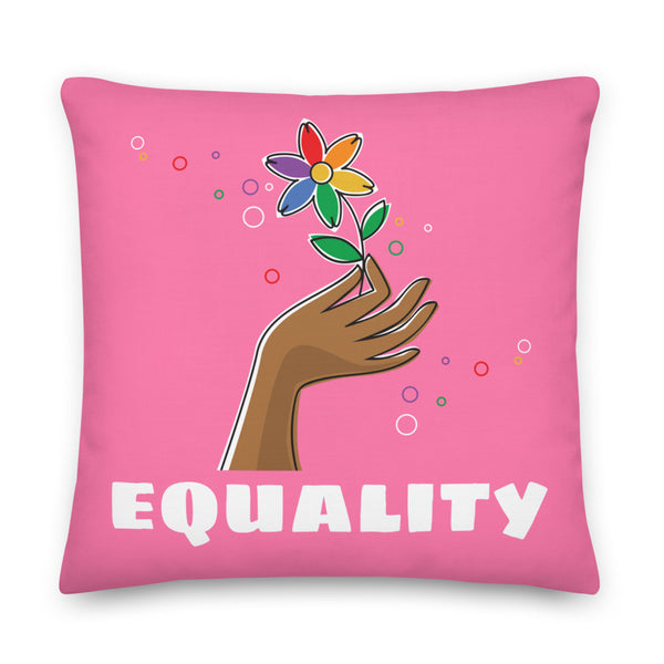 Equality Premium Pillow by Queer In The World Originals sold by Queer In The World: The Shop - LGBT Merch Fashion