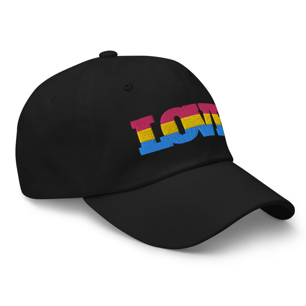 Black Pansexual Love Cap by Queer In The World Originals sold by Queer In The World: The Shop - LGBT Merch Fashion