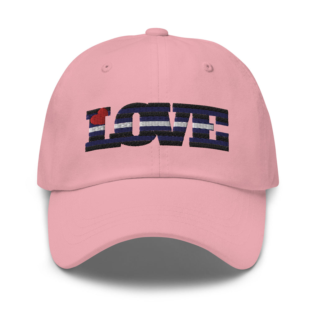 Pink Leather Pride Love Cap by Queer In The World Originals sold by Queer In The World: The Shop - LGBT Merch Fashion