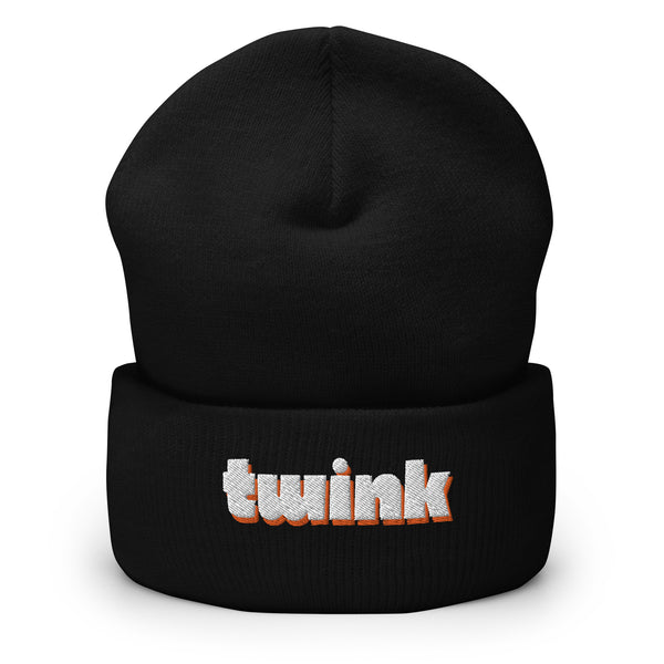 Black Twink Cuffed Beanie by Queer In The World Originals sold by Queer In The World: The Shop - LGBT Merch Fashion