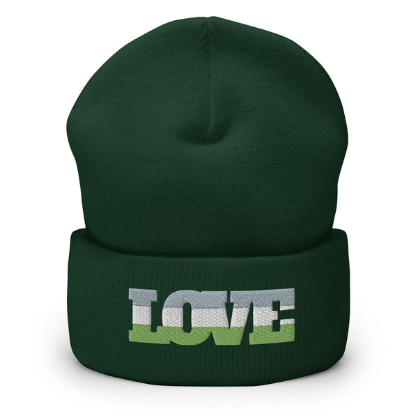 Spruce Genderqueer Love Cuffed Beanie by Queer In The World Originals sold by Queer In The World: The Shop - LGBT Merch Fashion