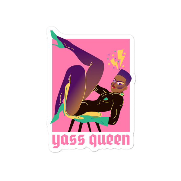  Yass Queen Bubble-Free Stickers by Queer In The World Originals sold by Queer In The World: The Shop - LGBT Merch Fashion