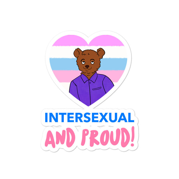  Intersexual And Proud Bubble-Free Stickers by Queer In The World Originals sold by Queer In The World: The Shop - LGBT Merch Fashion