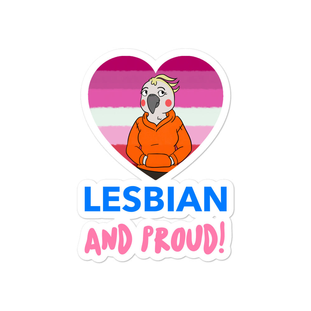 Lesbian And Proud Bubble-Free Stickers – Queer In The World: The Shop