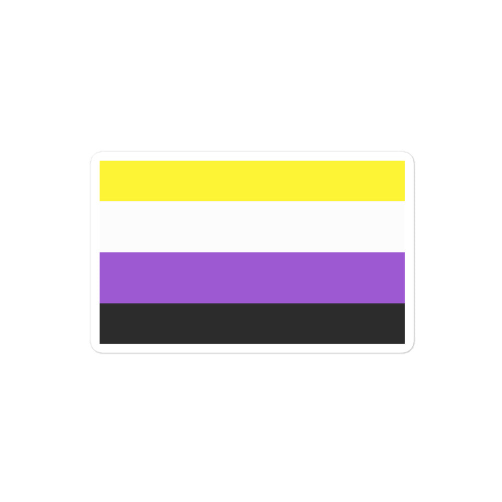 Non-Binary Flag Bubble-Free Stickers – Queer In The World: The Shop