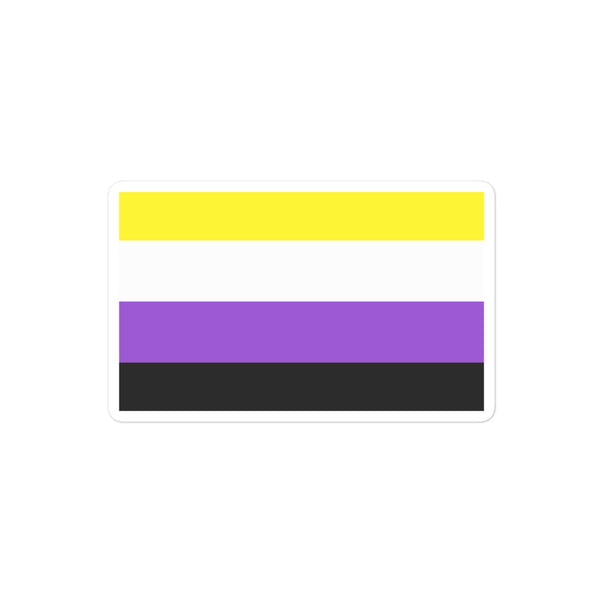  Non-Binary Flag Bubble-Free Stickers by Queer In The World Originals sold by Queer In The World: The Shop - LGBT Merch Fashion