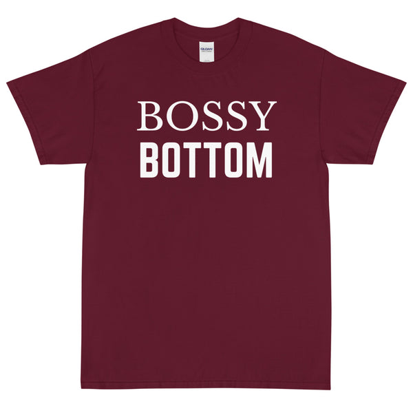 Maroon Bossy Bottom T-Shirt by Queer In The World Originals sold by Queer In The World: The Shop - LGBT Merch Fashion
