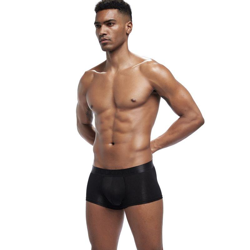 Jockmail Cotton Men Underwear Boxers Sexy Male Underpants Men Boxer Shorts  (M, Black) : : Clothing, Shoes & Accessories