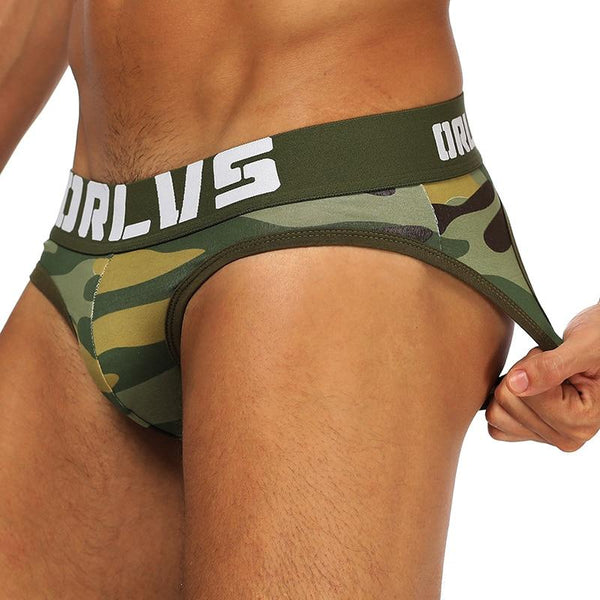 Black ORLVS Camo Backless Briefs by Queer In The World sold by Queer In The World: The Shop - LGBT Merch Fashion