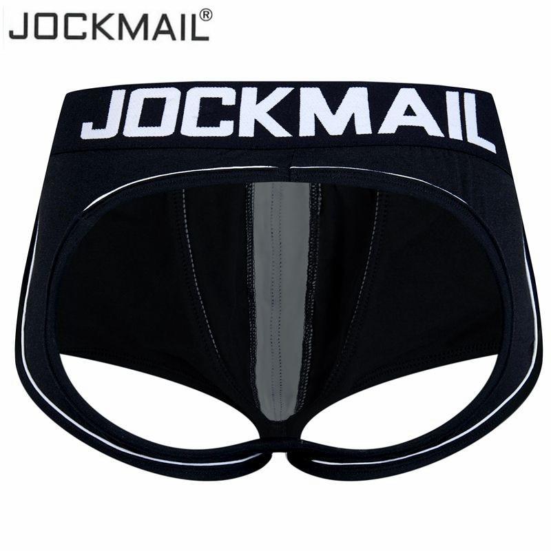JOCKMAIL Men Open Back Underwear Men Boxer Shorts Cotton Backless Gay  Underwear (M, Black) at  Men's Clothing store