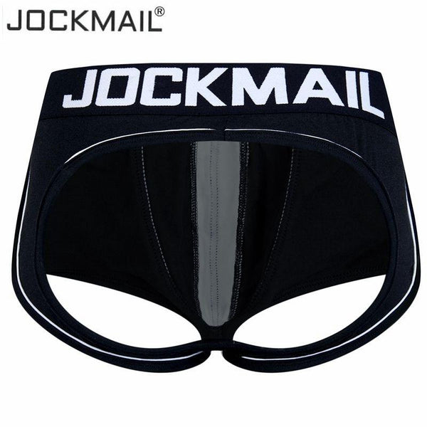 Black Jockmail Backless Sports Boxers by Queer In The World sold by Queer In The World: The Shop - LGBT Merch Fashion