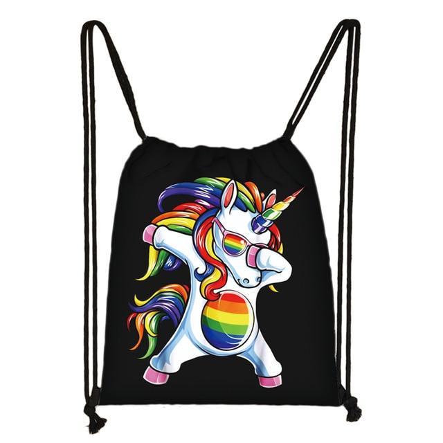  LGBT Unicorn Cool Drawstring Bag by Queer In The World sold by Queer In The World: The Shop - LGBT Merch Fashion