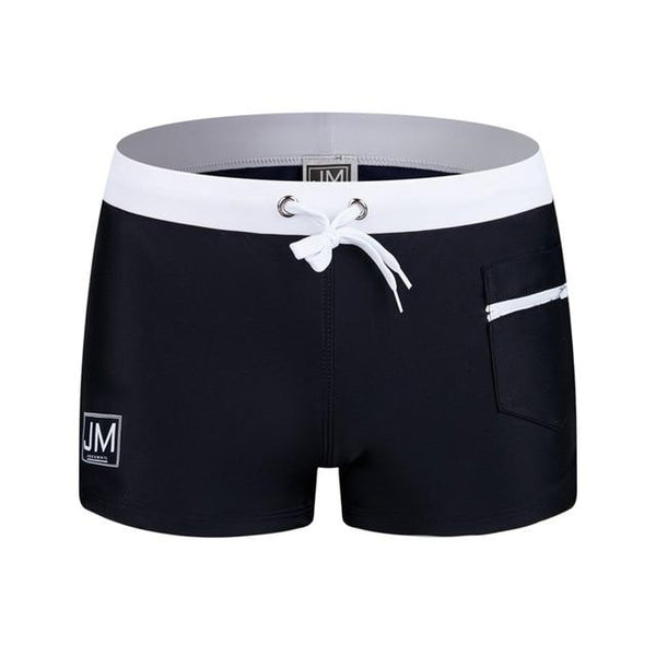 Black Jockmail Tight Swim Trunks by Queer In The World sold by Queer In The World: The Shop - LGBT Merch Fashion