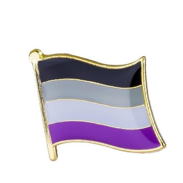  Asexual Flag Enamel Pin by Queer In The World sold by Queer In The World: The Shop - LGBT Merch Fashion