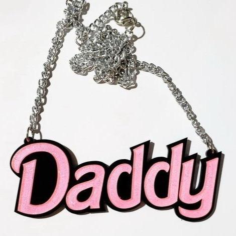  Daddy Acrylic Statement Chain Necklace by Queer In The World sold by Queer In The World: The Shop - LGBT Merch Fashion