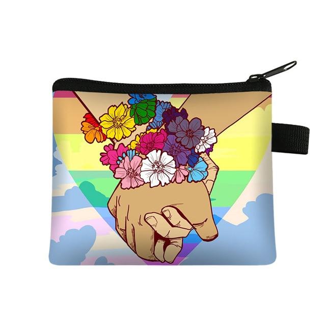  Hands Together Change Purse / Coin Wallet by Queer In The World sold by Queer In The World: The Shop - LGBT Merch Fashion