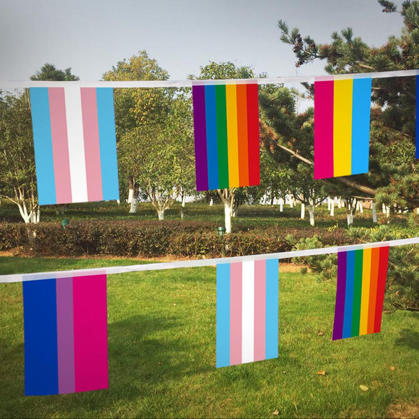  LGBTQ Mixed Pride Flag Bunting by Queer In The World sold by Queer In The World: The Shop - LGBT Merch Fashion