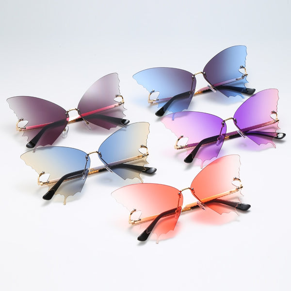  Butterfly Rimless Sunglasses by Queer In The World sold by Queer In The World: The Shop - LGBT Merch Fashion