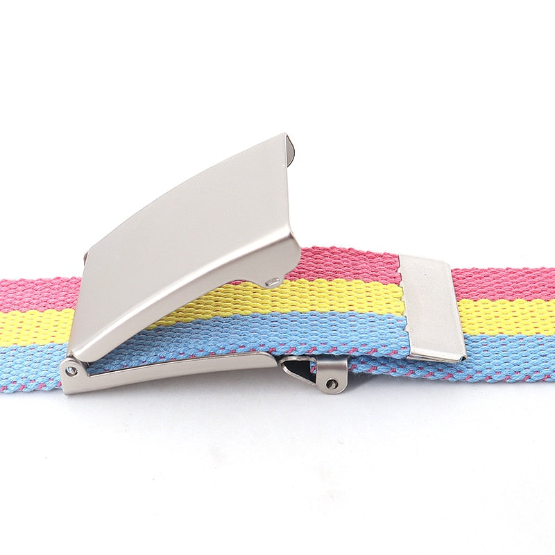  Pansexual Pride Flag Canvas Belt by Queer In The World sold by Queer In The World: The Shop - LGBT Merch Fashion