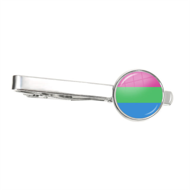  Polysexual Pride Tie Clip by Out Of Stock sold by Queer In The World: The Shop - LGBT Merch Fashion