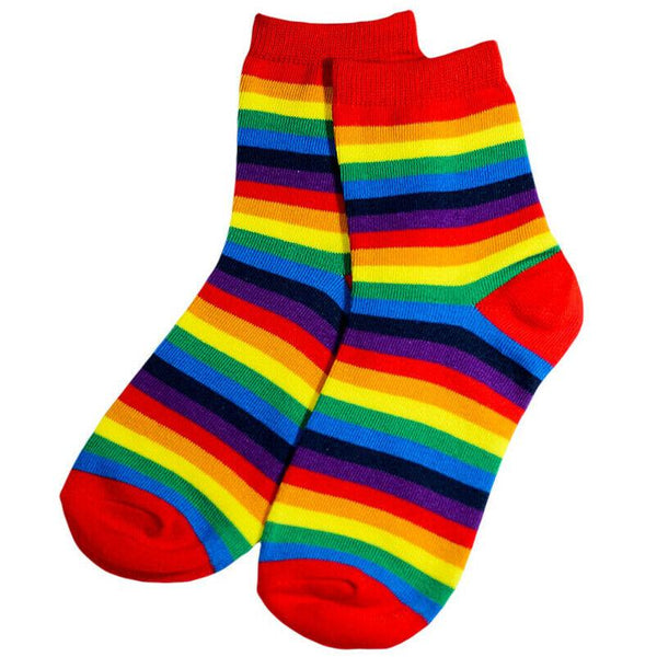 Rainbow Striped Rainbow Socks by Queer In The World sold by Queer In The World: The Shop - LGBT Merch Fashion