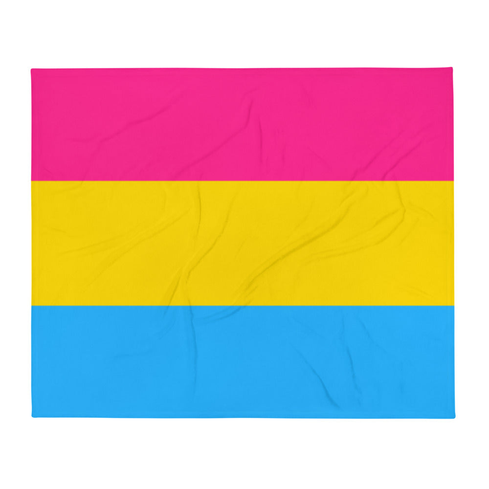  Pansexual Flag Throw Blanket by Queer In The World Originals sold by Queer In The World: The Shop - LGBT Merch Fashion