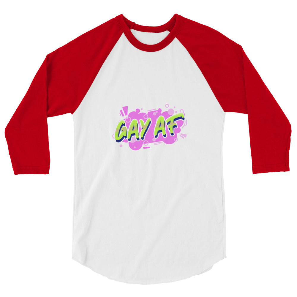 Gay AF 3/4 Sleeve Raglan Shirt