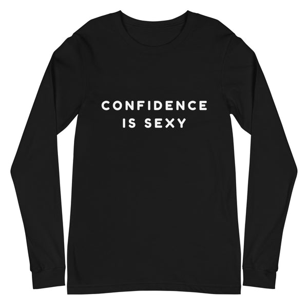 Black Confidence Is Sexy Unisex Long Sleeve T-Shirt by Queer In The World Originals sold by Queer In The World: The Shop - LGBT Merch Fashion
