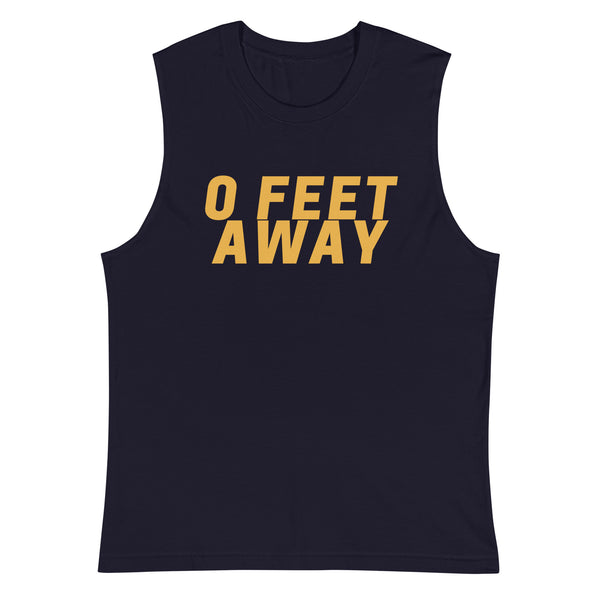 Navy Zero Feet Away Grindr Muscle Shirt by Queer In The World Originals sold by Queer In The World: The Shop - LGBT Merch Fashion