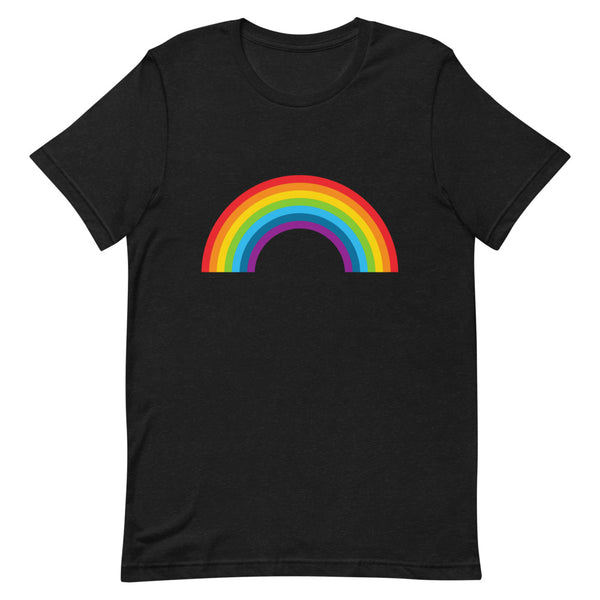Black Heather Rainbow T-Shirt by Queer In The World Originals sold by Queer In The World: The Shop - LGBT Merch Fashion