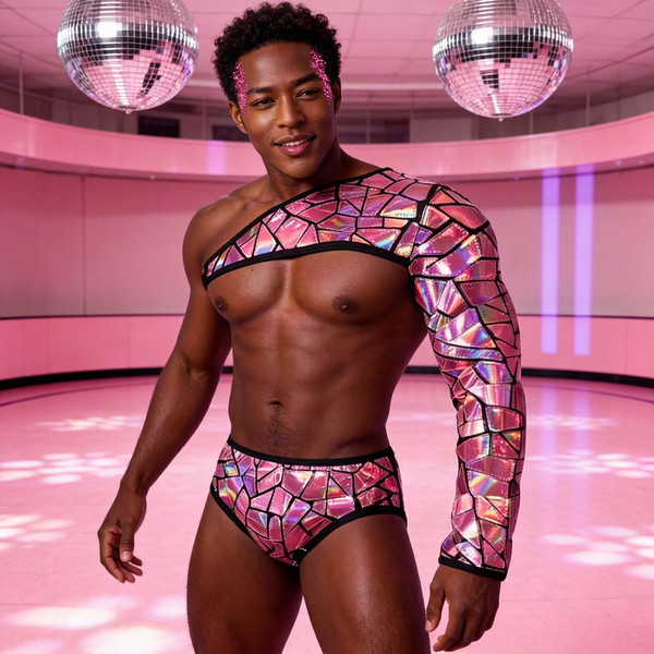 Dance Darling Rainbow Rave Outfit — AI-generated Pink Pony editorial image