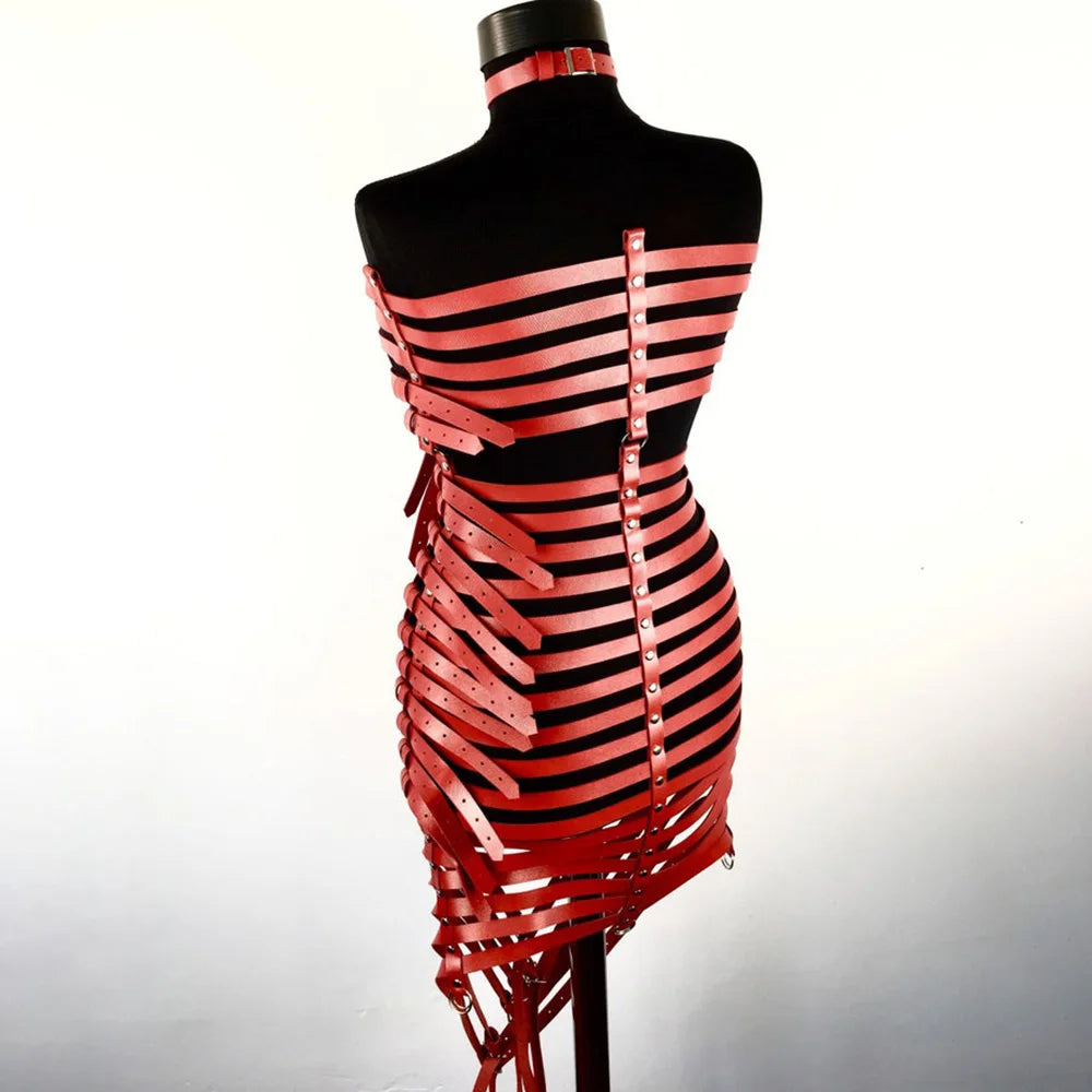 leather bondage dress Seductive Black Harness Corset – Queer In The World: The Shop gray dress Select your size:12.5 Short Black Lace Prom