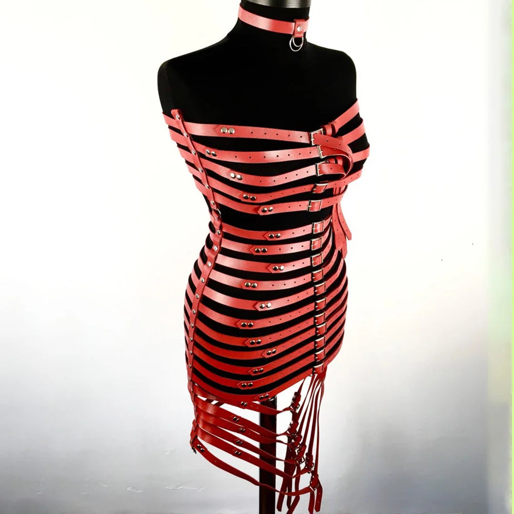Seductive Black Bondage Harness Corset Dress – Queer In The World: The Shop