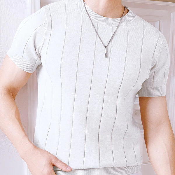 Summer Casual Slim Fit Knitted T-Shirts