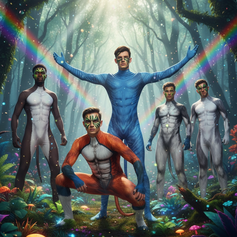 Animal Zentai Body Suit With Tail