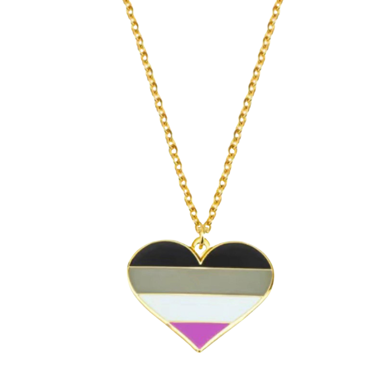 Asexual Pride Love Necklace