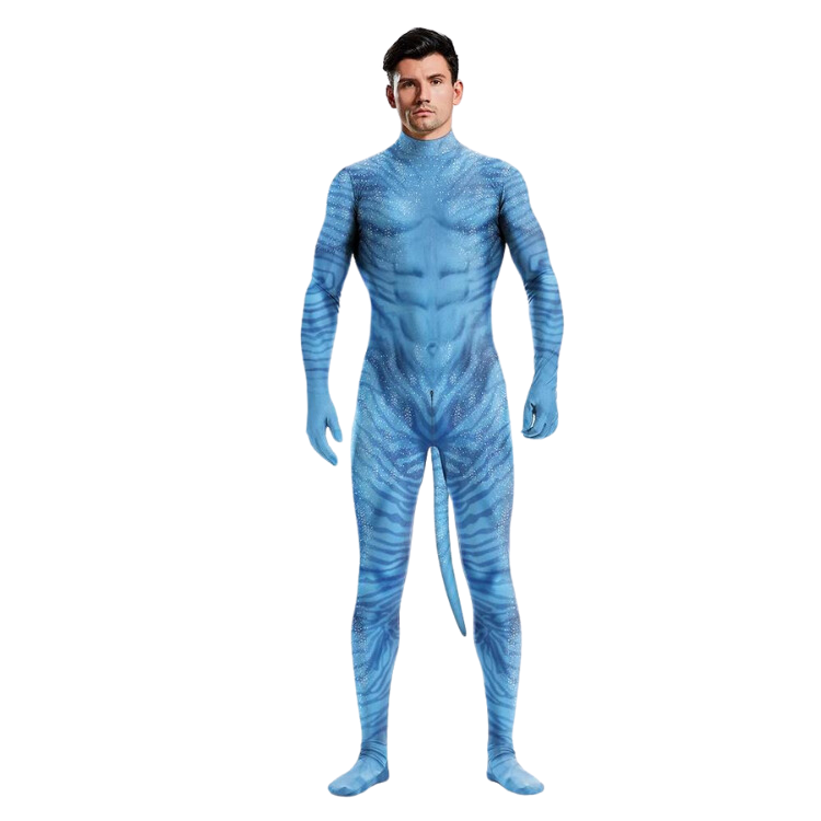 Avatar Zentai Body Suit With Tail