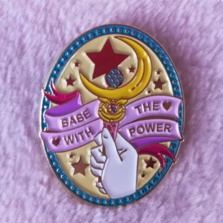  Babe With The Power Enamel Pin by Queer In The World sold by Queer In The World: The Shop - LGBT Merch Fashion