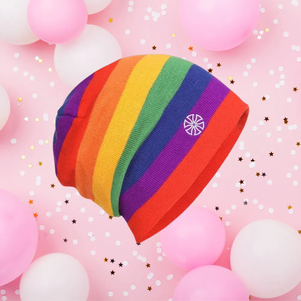  Rainbow Beanie by Queer In The World sold by Queer In The World: The Shop - LGBT Merch Fashion