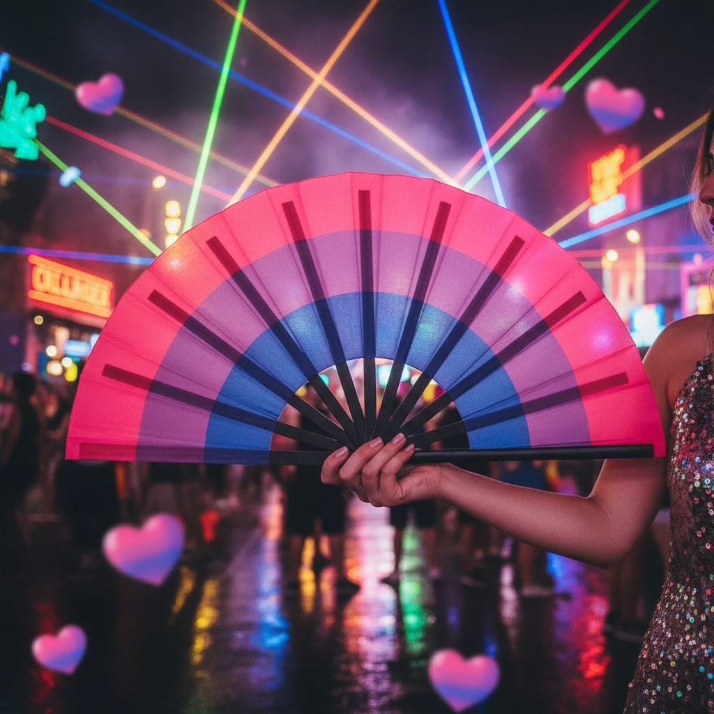 Bisexual Pride Folding Fan